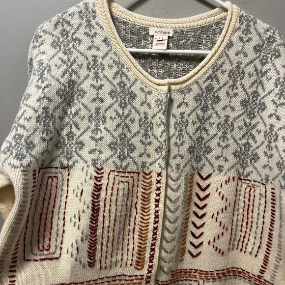 Sundance Women’s Victoria Embroidered Lambswool Long Cardigan Size Large - Picture 8 of 8